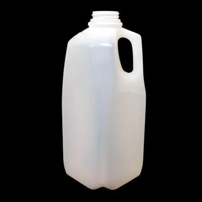 Juice Bottle 0.5 GAL HDPE Natural Plain Square With Handle 108/Case