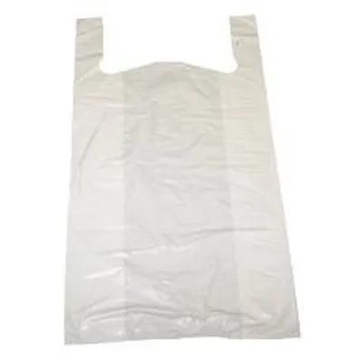 Bag 12X7X22 IN High-Density Polyethylene (HDPE) 25MIC White T-Shirt 350/Case