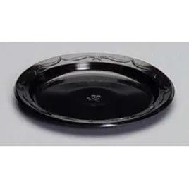 Plate 6 IN Plastic Black 125 Count/Pack 8 Packs/Case 1000 Count/Case