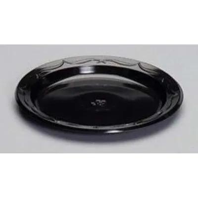 Plate 6 IN Plastic Black 125 Count/Pack 8 Packs/Case 1000 Count/Case