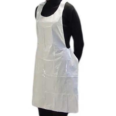 Apron 46X28 IN White 2MIL PP Heavy Duty 100/Box