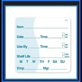 Shelf Life Label 2X2 IN Universal 250/Roll