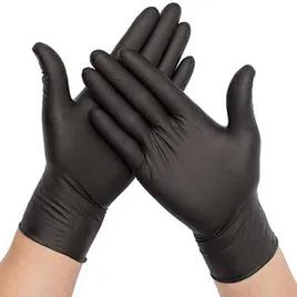 Gloves Medium (MED) Black Nitrile Vinyl Powder-Free Latex Free 1000/Case