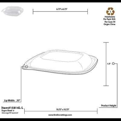 Lid Dome XL 10.75 IN For Bowl 50/Case