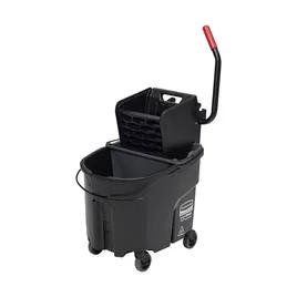 WaveBrake® Mop Bucket & Wringer 35 QT Plastic Black Gray Dual Cavity Side Press 1/Case