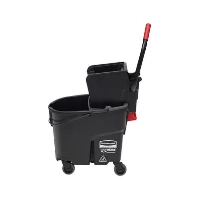 WaveBrake® Mop Bucket & Wringer 35 QT Plastic Black Gray Dual Cavity Side Press 1/Case