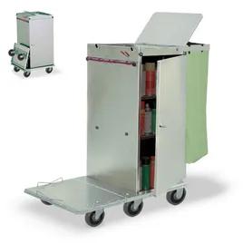 Housekeeping Cart 16X20X36 IN Stainless Steel Folding Durable 2-Shelf 1/Each