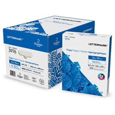 Copy Paper 8.5X11 IN White 24 LB 92 Bright 5000/Case