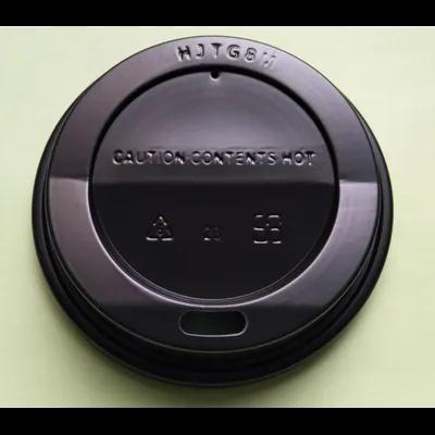 Victoria Bay Lid Dome Plastic Black For 8 OZ Hot Cup 1000/Case