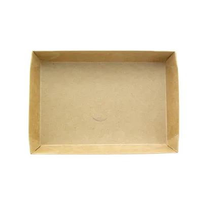 Sushi Take-Out Box Base & Lid Combo With PET Lid 5.9X4.1X1 IN PE Coated Paper Kraft 50 Count/Pack 6 Packs/Case