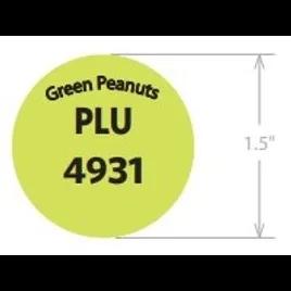 388 Peanuts Label Green Black Semi-Gloss 500/Roll