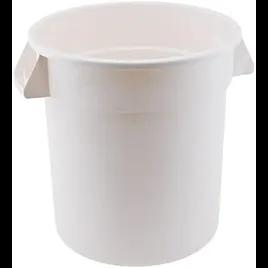 Trash Can 10 GAL White Plastic No Hot Stamp 6 Count/Case