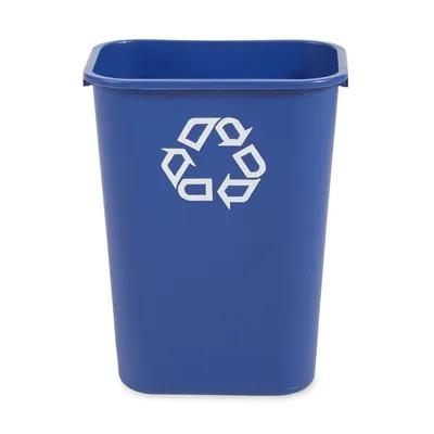 1-Stream Recycling Bin 15.25X11X19.88 IN 10.25 GAL 41 QT Blue Rectangle Resin Deskside 1/Each