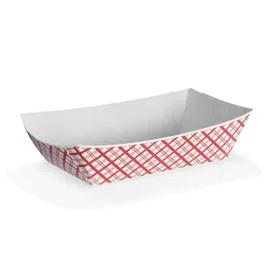 Food Tray 2.5 LB Red White Check 500/Case