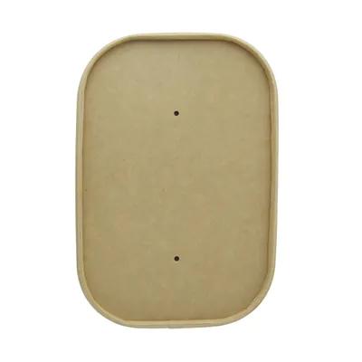 Lid 6.8X4.8X0.4 IN Paper Kraft Rectangle For Container 25 Count/Pack 8 Packs/Case 200 Count/Case