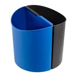 Recycling Bin 12.5X12.25 IN 6 GAL Black Blue Plastic Desk-Side 1/Each
