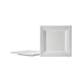 Victoria Bay Plate 10.2X10.2X0.78 IN Bamboo Sugarcane White Square Freezer Safe Microwave Safe 250/Case