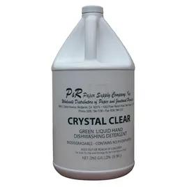 P&R Crystal Clear Manual Dish Detergent 1 GAL Liquid 4/Case