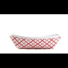 Food Tray 0.25 LB Red White Check 1000/Case