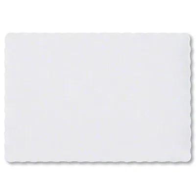 Placemat 14X10 IN White Scalloped 1000/Case