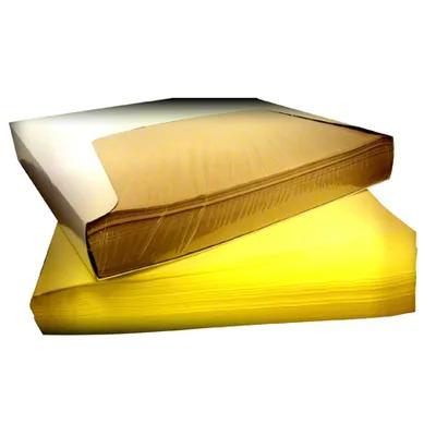 Sheet 12X12 IN Dry Wax Paper Yellow With Tray Grease Resistant 1000 Sheets/Pack 5 Packs/Case 5000 Sheets/Case