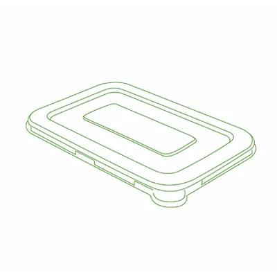 Conserveware Lid Flat 7X4.5 IN PET Clear Rectangle For 12-16 OZ Bowl 100 Count/Pack 6 Packs/Case 600 Count/Case