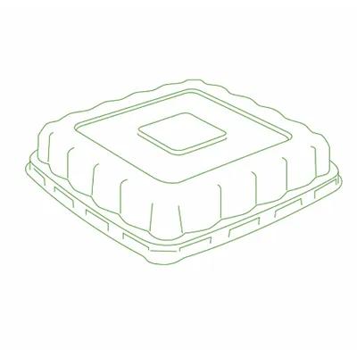 Conserveware Lid Dome 7X7 IN PET Clear Square For Bowl 75 Count/Pack 4 Packs/Case 300 Count/Case