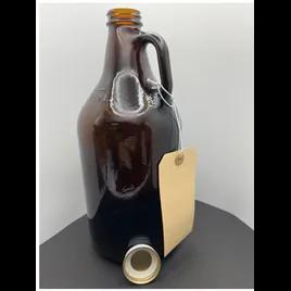Growler 64 OZ 5X11 IN Glass Amber Round Dishwasher Safe With Handle 6/Case