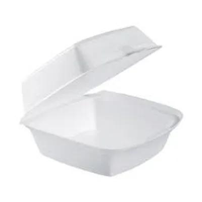 Take-Out Container Hinged 6 IN Foam 500/Case