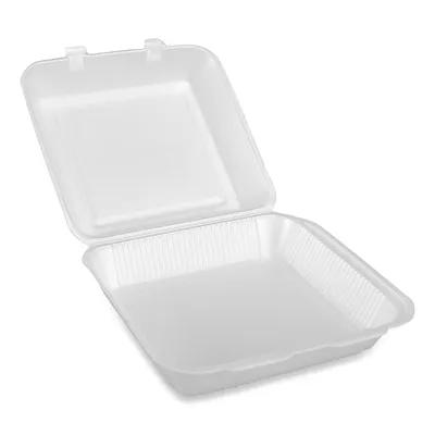 Take-Out Container Hinged Medium (MED) 8.5 IN Foam 200/Case