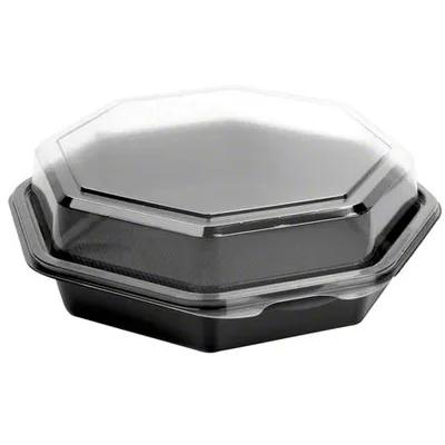 Solo® Creative Carryouts® OctaView® Take-Out Container Base Medium (MED) 7.5X7.5X2.1 IN PS Shallow 100/Case