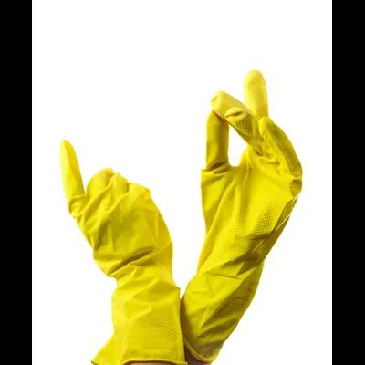 Household Gloves Small (SM) Yellow Rubber Latex 12/Dozen