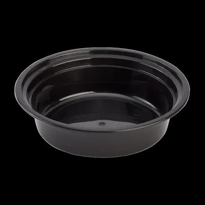 Karat® Take-Out Container Base & Lid Combo 16 OZ Black Round Microwave Safe 150/Case