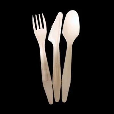 4PC Cutlery Kit Wood With Napkin,Fork,Knife,Spoon 200/Case