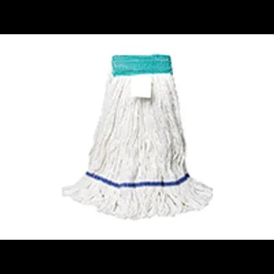 Mop Head Medium (MED) White Cotton Synthetic Blend Loop End 5IN Headband 12 Count/Pack 1 Packs/Case