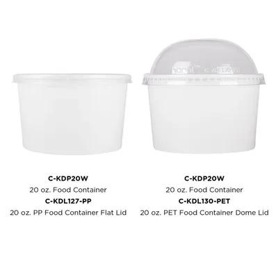 Karat® Food Container Base 20 FLOZ Double Wall Poly-Coated Paper White Poly Coated Inside 600/Case