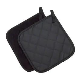 Pot Holder 8X8 IN PyroTex® Terry Cloth Black Square 1/Pair