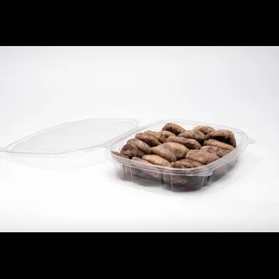 Deli Container Hinged With Flat Lid 16 OZ RPET Clear Rectangle 200/Case