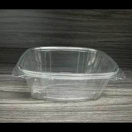 Deli Container Hinged With Flat Lid 32 OZ RPET Clear 200/Case