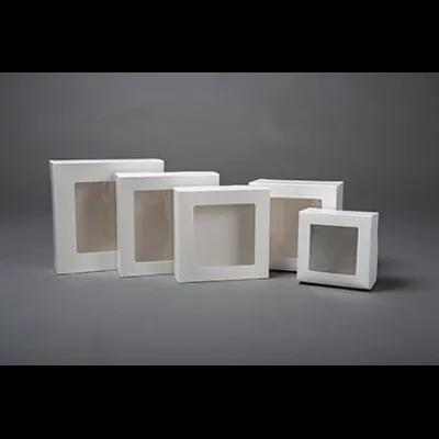 Cake Box 14X10X4 IN White Auto-Lock Bottom 1-Piece With Window 100/Case