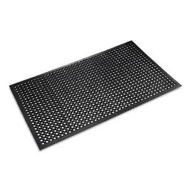 Drainage Mat 60X36 IN Black Rubber With Vinyl Foam Backing 1/Each
