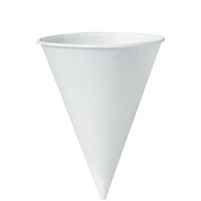 Solo® Cold Cup Cone 8 FLOZ Treated Paper White Cone Unlaminated 1000/Case