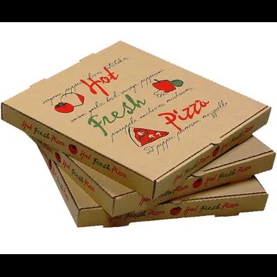 Pizza Box 28X28X2 IN Corrugated Cardboard Kraft/Kraft Stock Print C-Flute 25/Case
