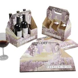 Wine Carrier 6 Compartment Gloss Graphic 10% Off 25/Case