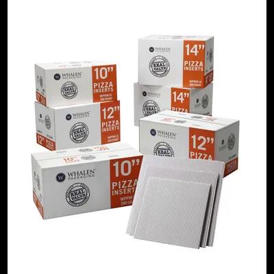 Pizza Box Insert 8X10 IN Corrugated Cardboard White Kraft Plain 250/Case