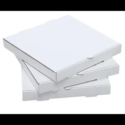 Pizza Box 9X9X1.63 IN Corrugated Cardboard White Kraft Plain E-Flute 50/Bundle