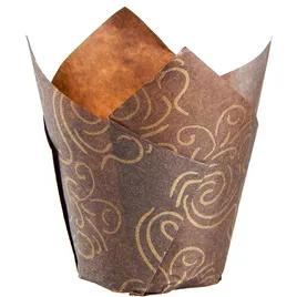 Baking Cup Brown Swirl Petal & Tulip 5000/Case