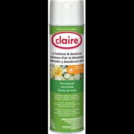 Claire Air Freshener & Deodorizer Lemongrass 20 OZ 12/Case