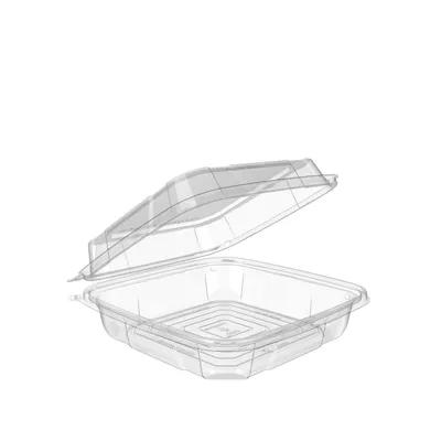 Dart® Safeseal™ Deli Container Hinged 9.1X9.2X3 IN PP Clear 75 Count/Bag 2 Bags/Case 150 Count/Case