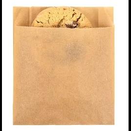 Bag 4X1.125X4.5 IN Kraft Grease Resistant 100/Pack